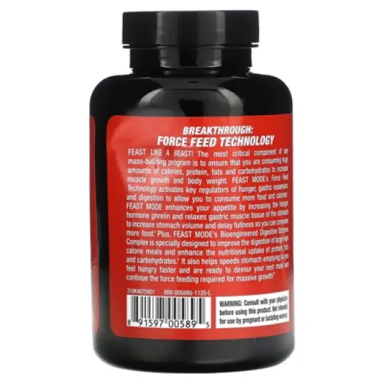 MuscleMeds Feast Mode, Appetite Stimulating Complex, 90 Capsules image {2}