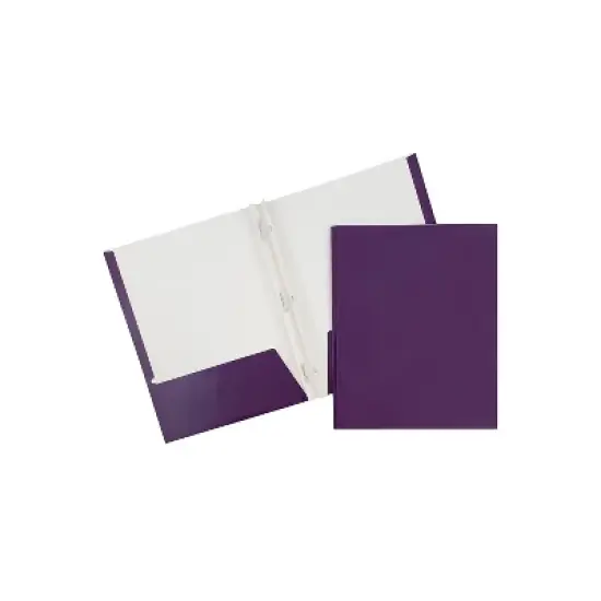 JAM Paper Two-Pocket School Folders with 3 Fasteners Assorted Colors 385GCASSRT image {3}