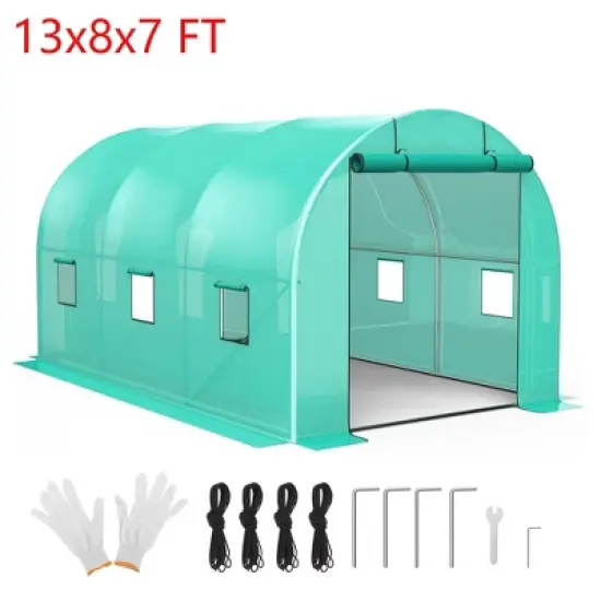 Walking in Tunnel Tent Galvanized Frame Waterproof Greenhouse image {8}