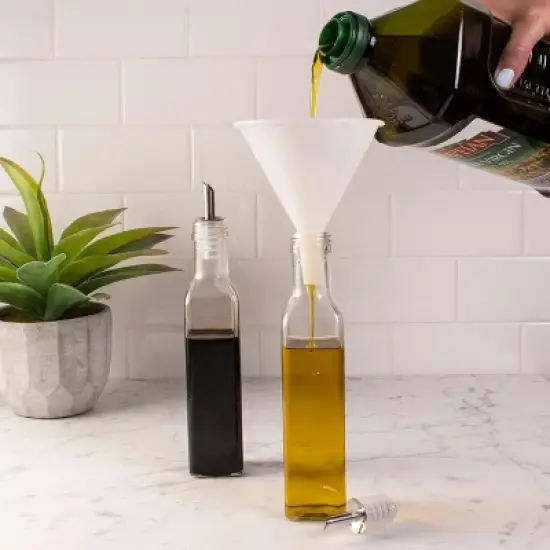 Hutzler 7 Piece Multi-Purpose Plastic Funnel Set with Mini-Funnels and Canning Funnel image {1}