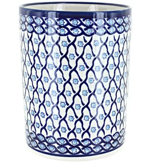 Blue Rose Polish Pottery 832 Zaklady Utensil Jar image {2}