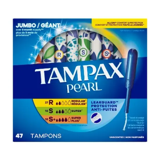 Tampax Pearl Triple Pack Tampons - Regular/Super/Super Plus/ - Unscented image {13}