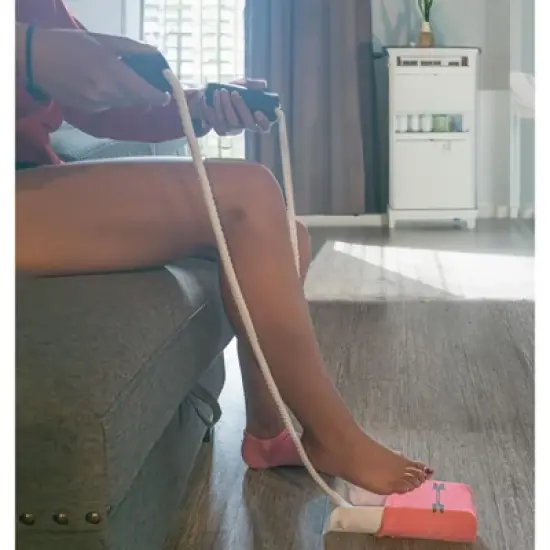 5 Star Super Deals Sock Slider Aid Shoe Horn with Foam Handles and Adjustable 40" Cords - Easy On and Off Stocking Slider Assist Tool image {5}