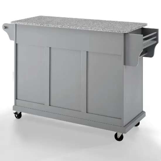 Solid Granite Top Kitchen Cart/Island Vintage Gray - Crosley image {2}