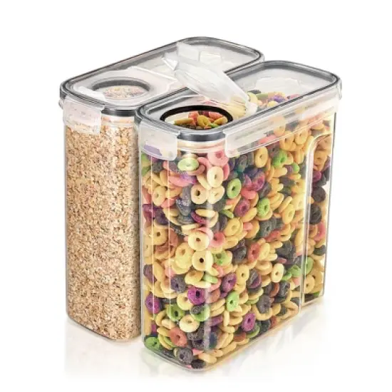 Sorbus Food Dispenser Containers - For Kitchen Organization - Store Pasta, Cereal, Dry Foods, and More -BPA Free (Medium to Large) image {7}