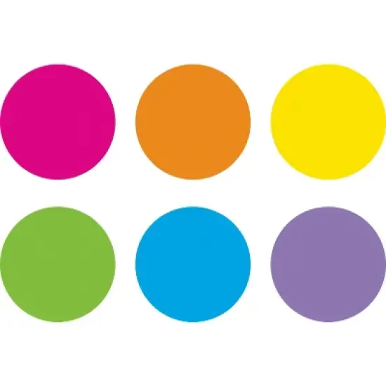 Teacher Created Resources Spot On Dry-Erase Desktop Writing Spots Bright Circles, 10-1/2" image {1}
