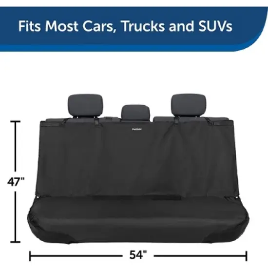 PetSafe Happy Ride Waterproof & Machine Washable Bench Seat Cover for Pets, Fits Most Vehicles, Black (47"L x 24"W) image {4}
