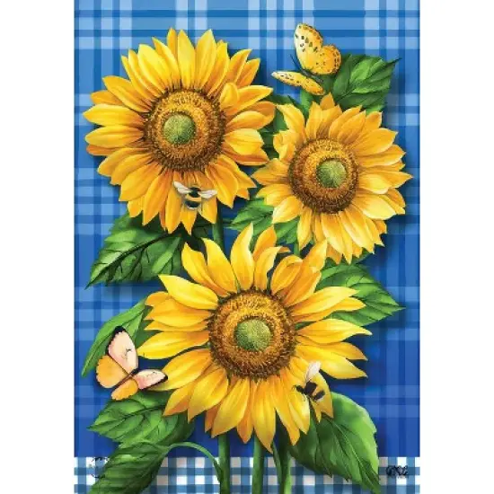 Briarwood Lane Summer Garden Flag 12x18 For Outdoor Blue Sunflowers For Summer Garden Flag Flags For Outside image {2}