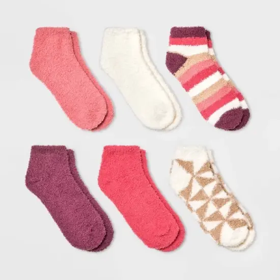 Women's 6pk Cozy Low Cut Socks - 4-10 image {4}