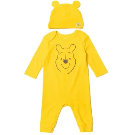 Disney Classics Winnie the Pooh Lion King Tigger Mickey Mouse Minnie Mouse Bambi Cosplay Snap Coverall and Hat Newborn to Infant image {14}