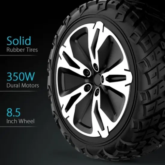 Mastgoal 8.5 inch 700W off-Road Hoverboard - All Terrain Hoverboard with Bluetooth Speaker and LED Lights, 10 mph,  265lbs Loads image {2}