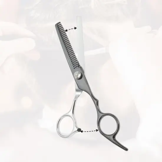 Unique Bargains Electroplating Tooth Shears Hair Cutting Scissors 1 Pc image {3}