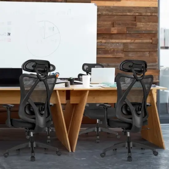 Costway Ergonomic High Back Mesh Office Chair w/ Adjustable Lumbar Support image {2}