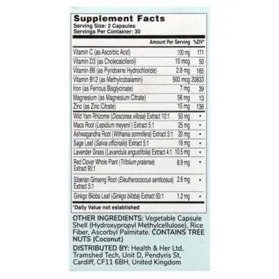 Health and Her Perimenopause, Multi-Nutrient Support, 60 Capsules image {1}