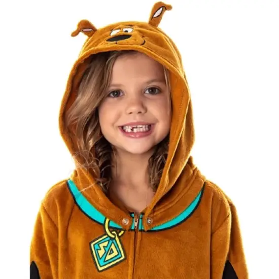 Scooby Doo Costume Kids Union Suit Sleeper Pajamas image {3}