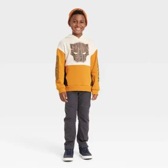 Boys' Marvel Black Panther Wakanda Forever Fleece Sweatshirt - Orange image {2}