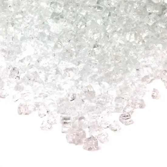 20lb Fire Glass Reflective Chips Ice Clear - Real Flame image {3}