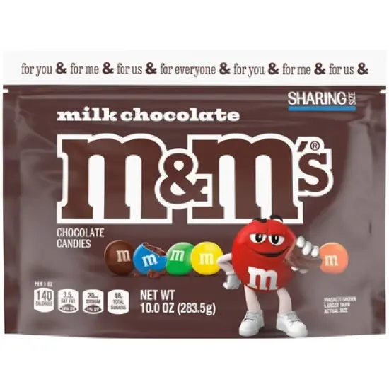 M&M's Milk Chocolate Candy - Sharing Size - 10oz image {1}