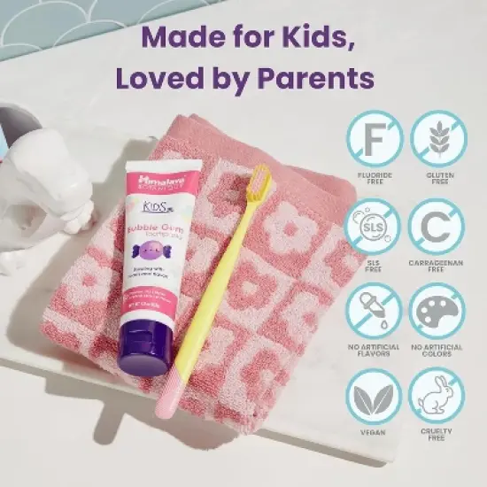 Himalaya Botanique Kids Toothpaste, Bubble Gum Flavor 4 oz image {3}