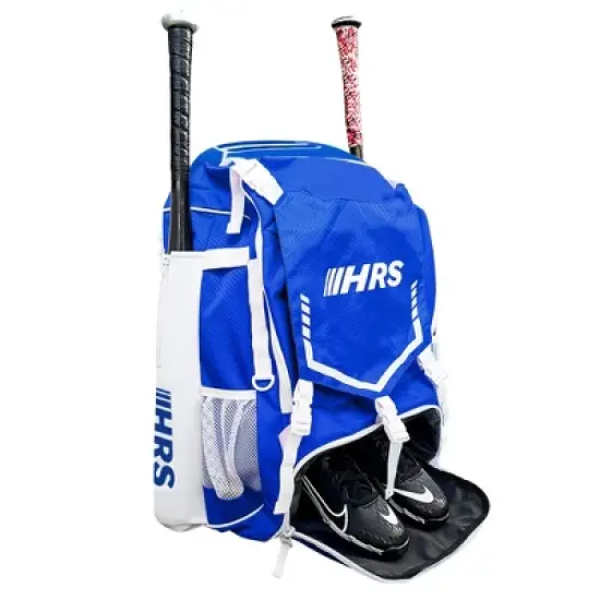 Hit Run Steal Bat Bag Backpack with Ventilated Shoe Pocket, Heavy Duty Fence Hook, and Padded Straps, Holds 4 Bats, Glove, Helmet, Cleats image {11}
