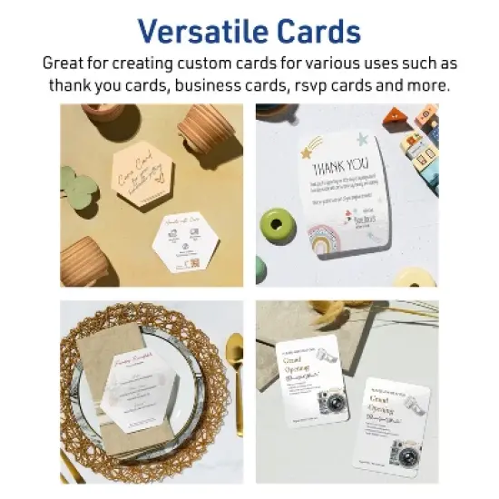 Avery Geo Flat Cards, 5" x 7", Glossy White, 20 Total image {3}