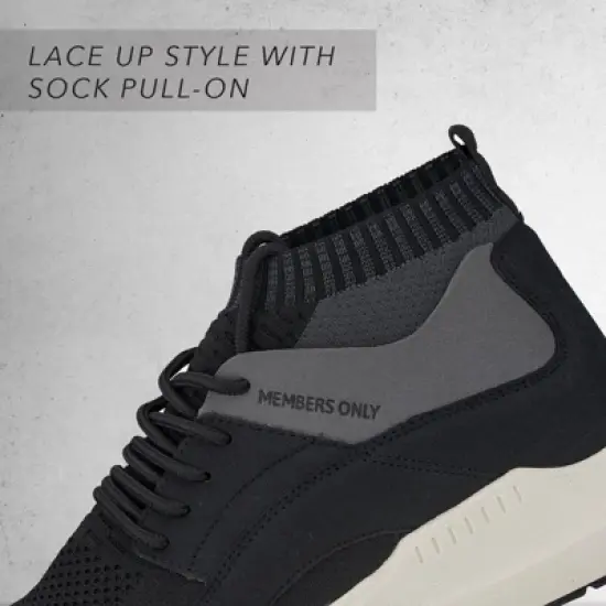 Members Only Men's Knit Sock Mesh Fashion Sneaker image {4}