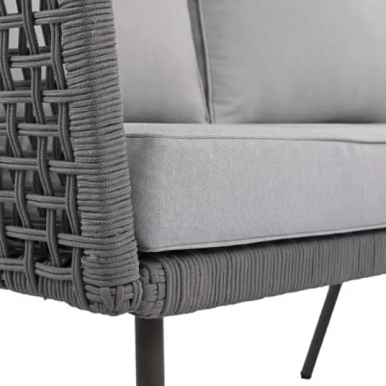 Syemin Patio Seating Sets, Syemin Patio Seating Sets, Outdoor Patio Furniture Sets with Cushion and Backrest, for Lawn Backyard, Gray, image {4}