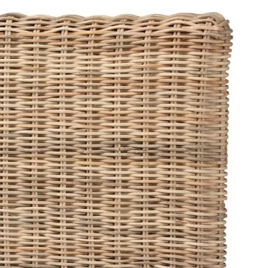 Queen Cantara Natural Rattan Headboard Brown - bali & pari image {3}