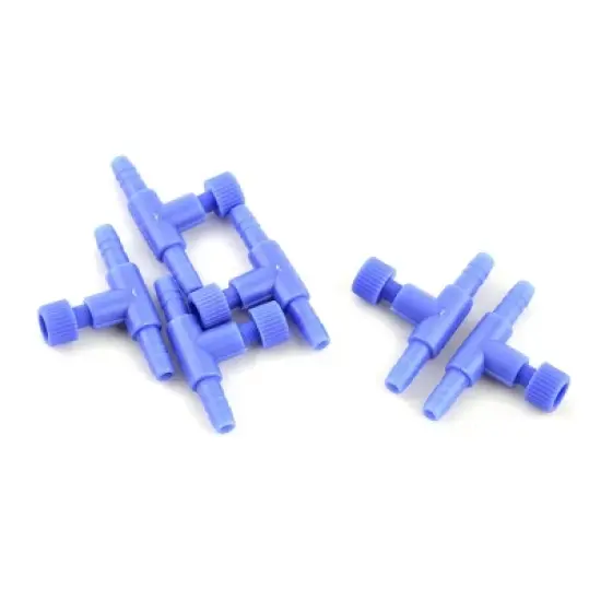 Unique Bargains Fish Tank Aquarium T Shaped Air Line Tubing Control Valve Connector 6 Pcs image {2}