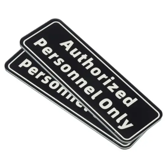 Unique Bargains Acrylic Self-Adhesive Decor Home Business Authorized Personnel Only Sign image {7}