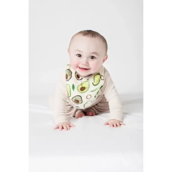 Loulou Lollipop 2pk Muslin Bandana Bib Set - Avocado image {3}