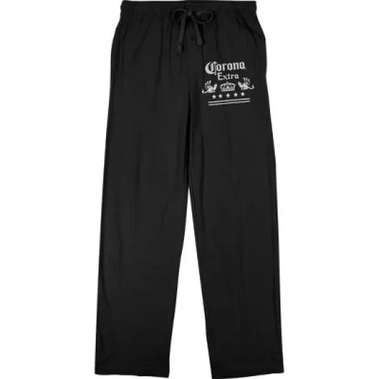Corona Extra Beer Logo Men's Black Sleep Pajama Pants image {4}