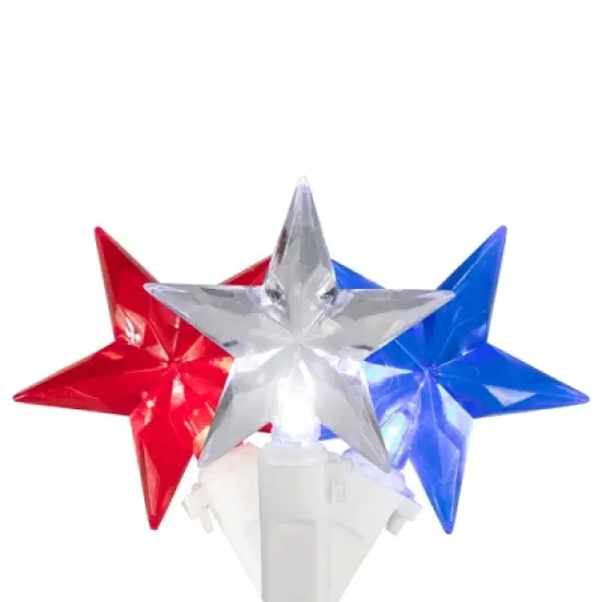 Northlight LED Patriotic Stars String Light Set - 7.25ft - White Wire - 10ct image {11}
