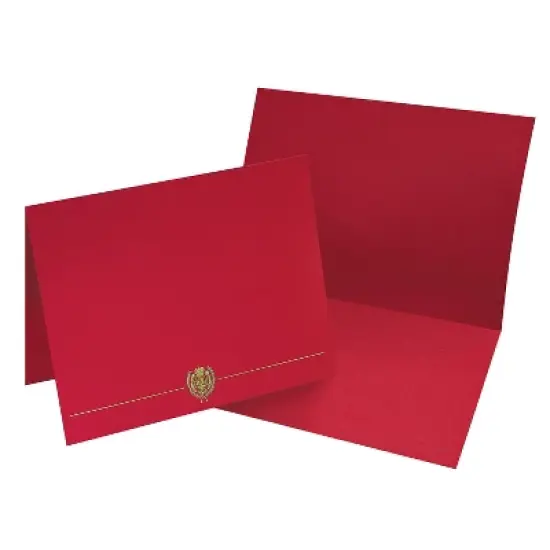 Great Papers Classic Crest 9.38"W x 12"L Certificate Covers Red 903031S image {2}