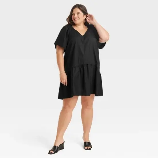 Women's Flutter Short Sleeve Mini Shift Dress - A New Day&trade; image {3}