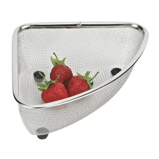 Better Houseware Stainless Steel Mesh Corner Sink Strainer in Silver image {5}