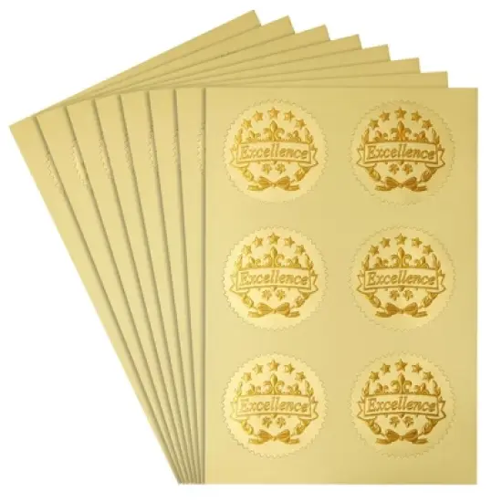 Best Paper Greetings 48 Sheets Blue Certificate of Completion Award Paper with Gold Foil Stickers Seals for Graduation Diploma, 8.5 x 11 In image {8}