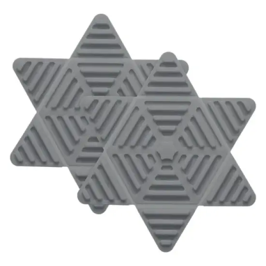 Unique Bargains Hexagon Star Heat Resistant Silicone Trivet Mat for Pots Coasters 2 Pcs image {7}