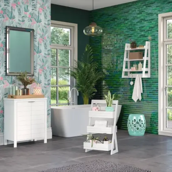 Three Shelf Storage Caddy White - RiverRidge Home image {2}