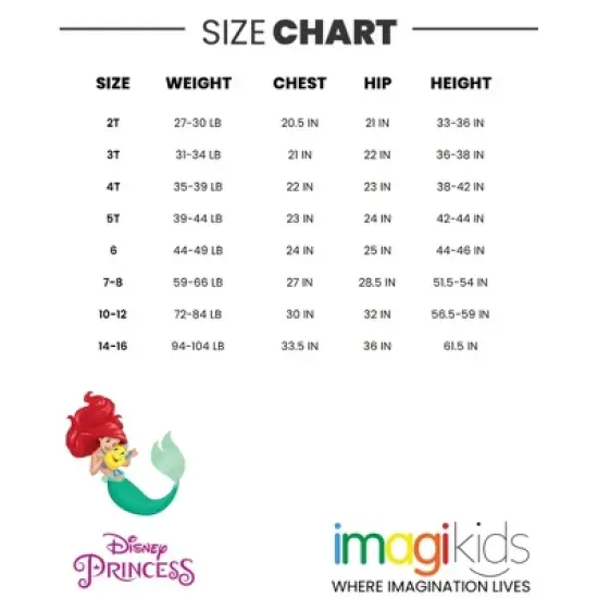 Disney Lilo & Stitch Princess Ariel Girls Tulle Dress Toddler to Big Kid image {5}