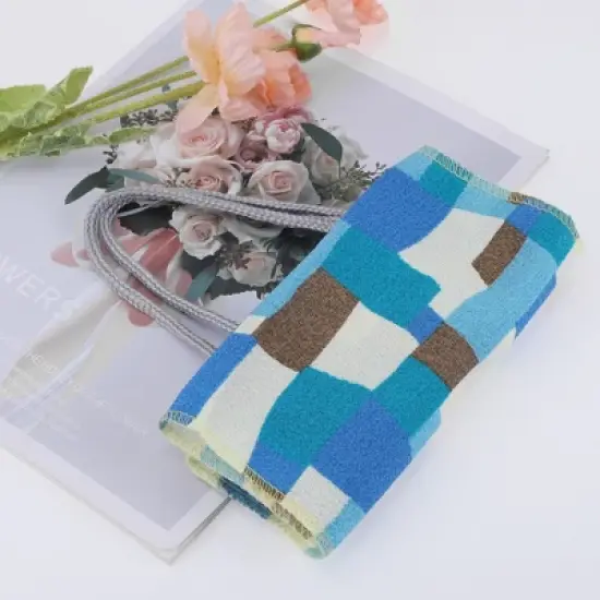 Unique Bargains Plaid Body Scrub Towel 1 Pc image {5}