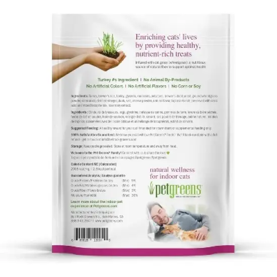 Pet Greens Bellrock Growers Semi-Moist Turkey and Duck Flavor Cat Treat - 3 Oz image {1}