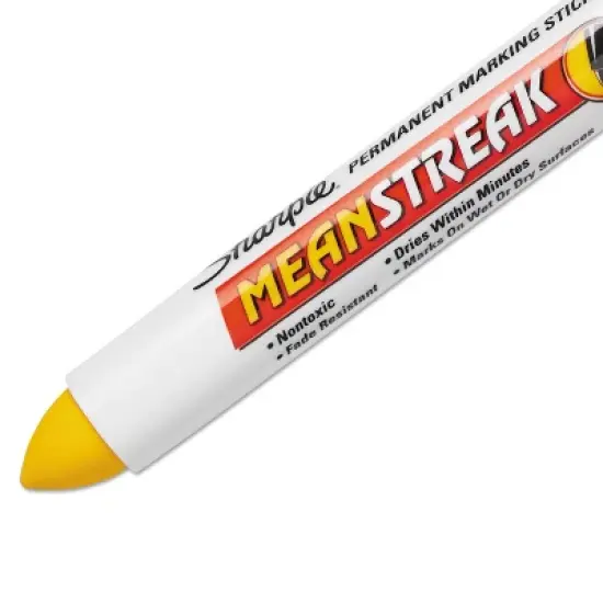 Sharpie Mean Streak Marking Stick Broad Tip Yellow 85005 image {1}
