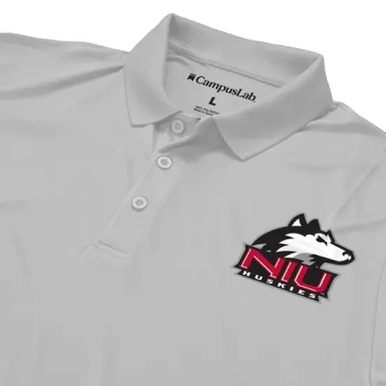 Men's Northern Illinois University Adult Polo Left Chest Logo image {3}