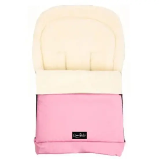 Cover Baby 0-3 Years Scandinavian Organic Wool Adjustable Footmuff in Barbie Pink image {2}