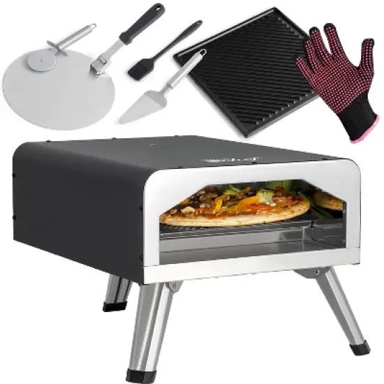 Deco Chef Electric Pizza Oven with 12" 2-in-1 Pizza Stone & Grill, 13" Double Wall Oven image {6}