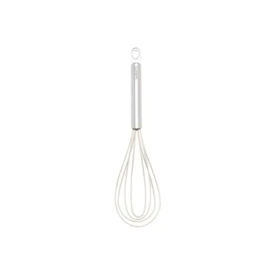 Cuisipro 10-Inch Silicone Flat Whisk, Stainless Steel Handle, Frosted image {4}