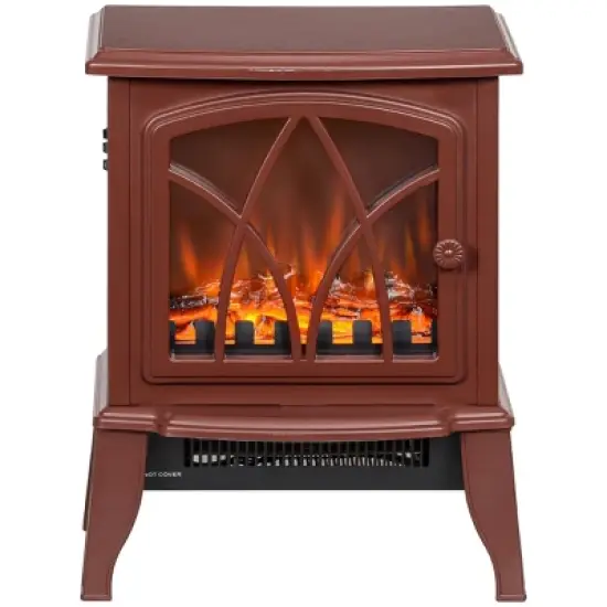 SEVOBAL Fireplace Insert Heater Mantel 3D Flame Fireplace Stove Bottom Air Outlet Fire Place Panoramic Fire Place Heater, Red, 15.9"*11.8"*17.7" image {5}