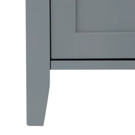 Mercer Mid Century Modern Wooden Linen Tower Cabinet Gray - Elegant Home Fashions image {9}