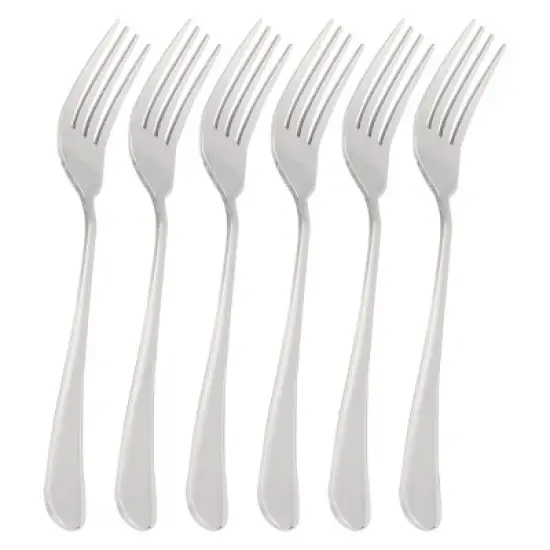 Unique Bargains Home Kitchen Durable Stainless Steel Forks 6 Pcs image {6}